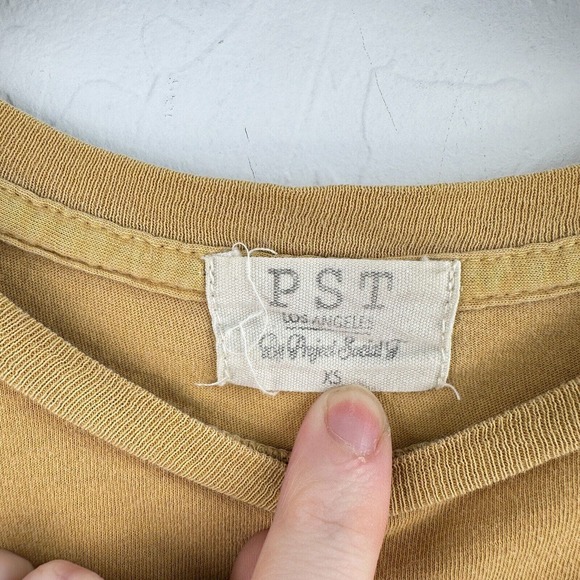 PST Tshirt Women XS Yellow Black Cotton The Bees Knees Short Sleeve Pullover Tee - Picture 5 of 6